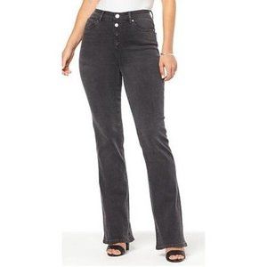 DG2 by Diane Gilman New Classic Stretch Vintage Wash Bootcut Jean 805-319 Blk PL